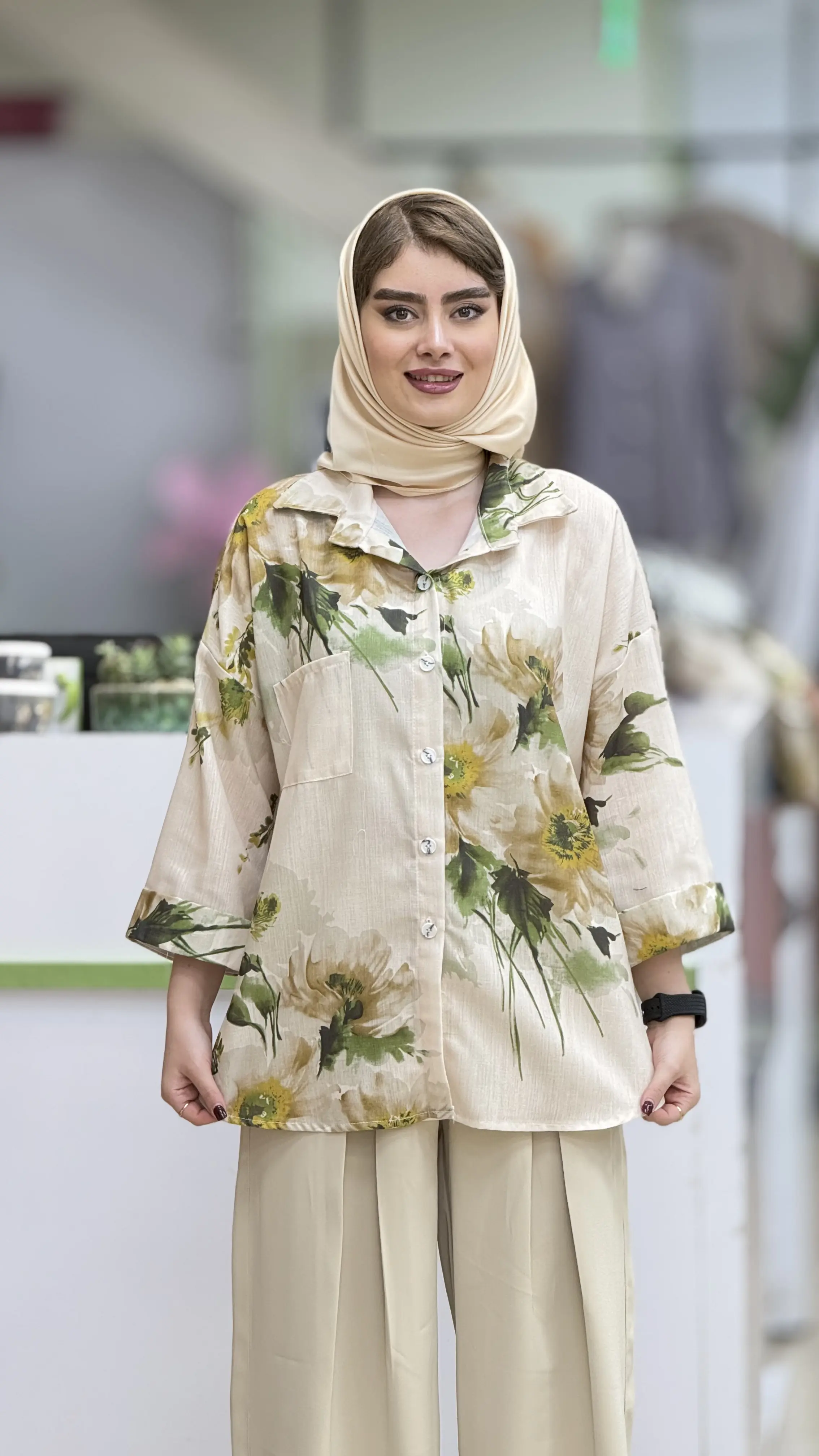 شومیز گلدار ایتالیایی۳